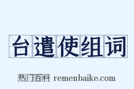 台遣使组词是什么意思的图片